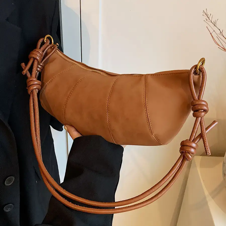 Vintage Frosted Suede Shoulder Bag Women 2024 - Image 5