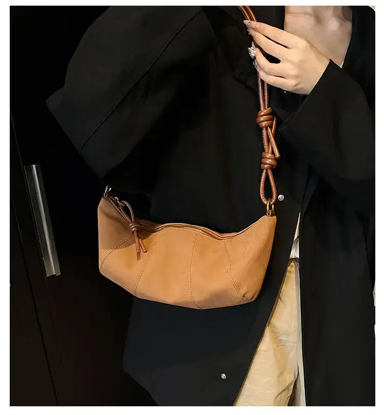 Vintage Frosted Suede Shoulder Bag Women 2024 — feature 1