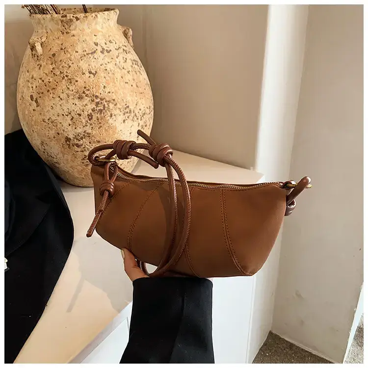 Vintage Frosted Suede Shoulder Bag Women 2024 — feature 19