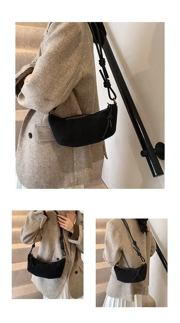 Vintage Frosted Suede Shoulder Bag Women 2024 — feature 4