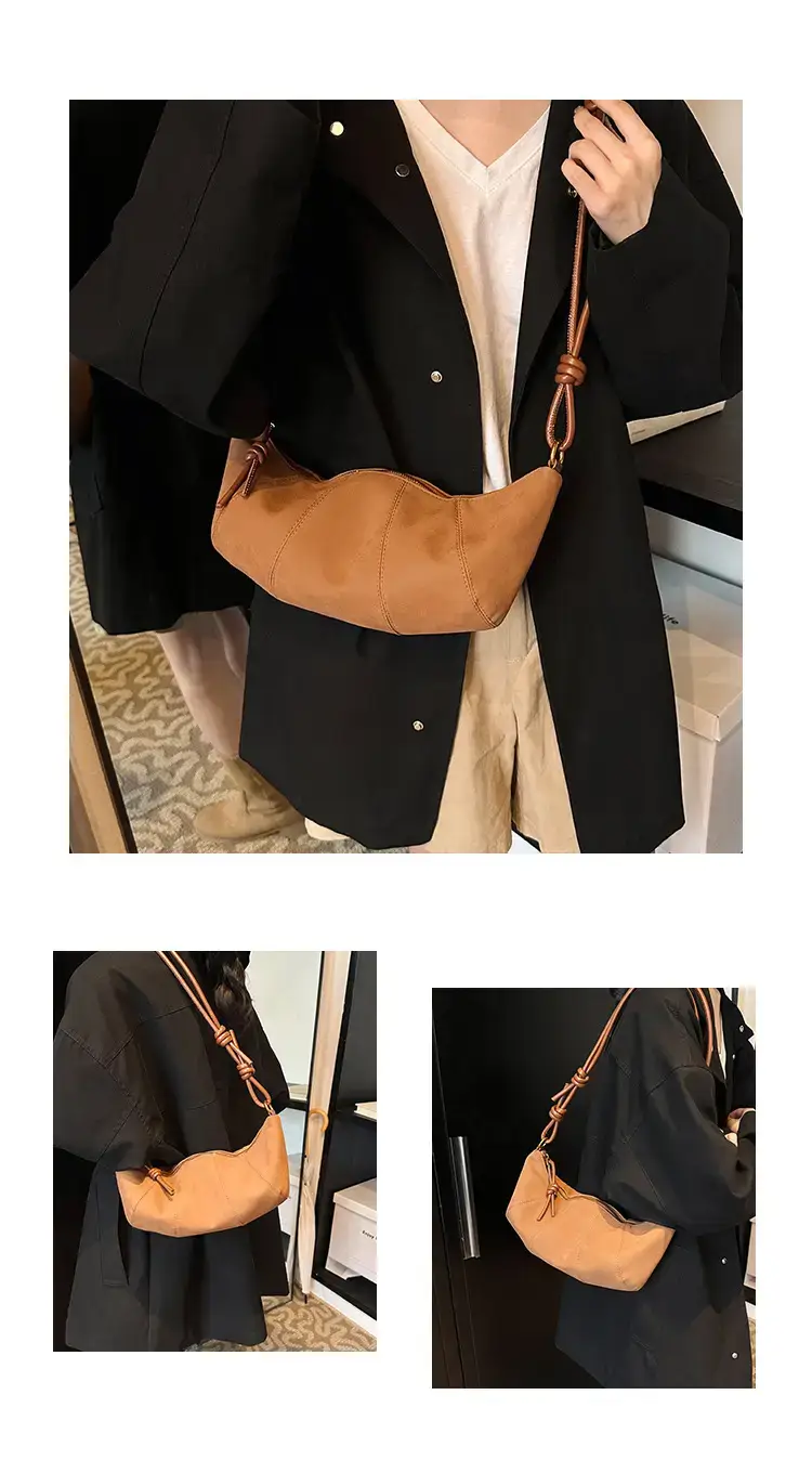 Vintage Frosted Suede Shoulder Bag Women 2024 — feature 5