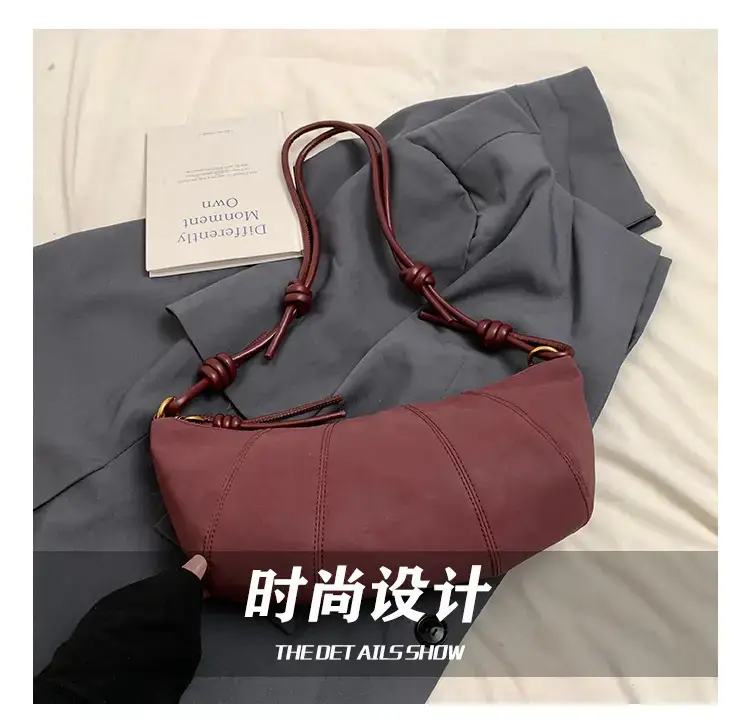 Vintage Frosted Suede Shoulder Bag Women 2024 — feature 9