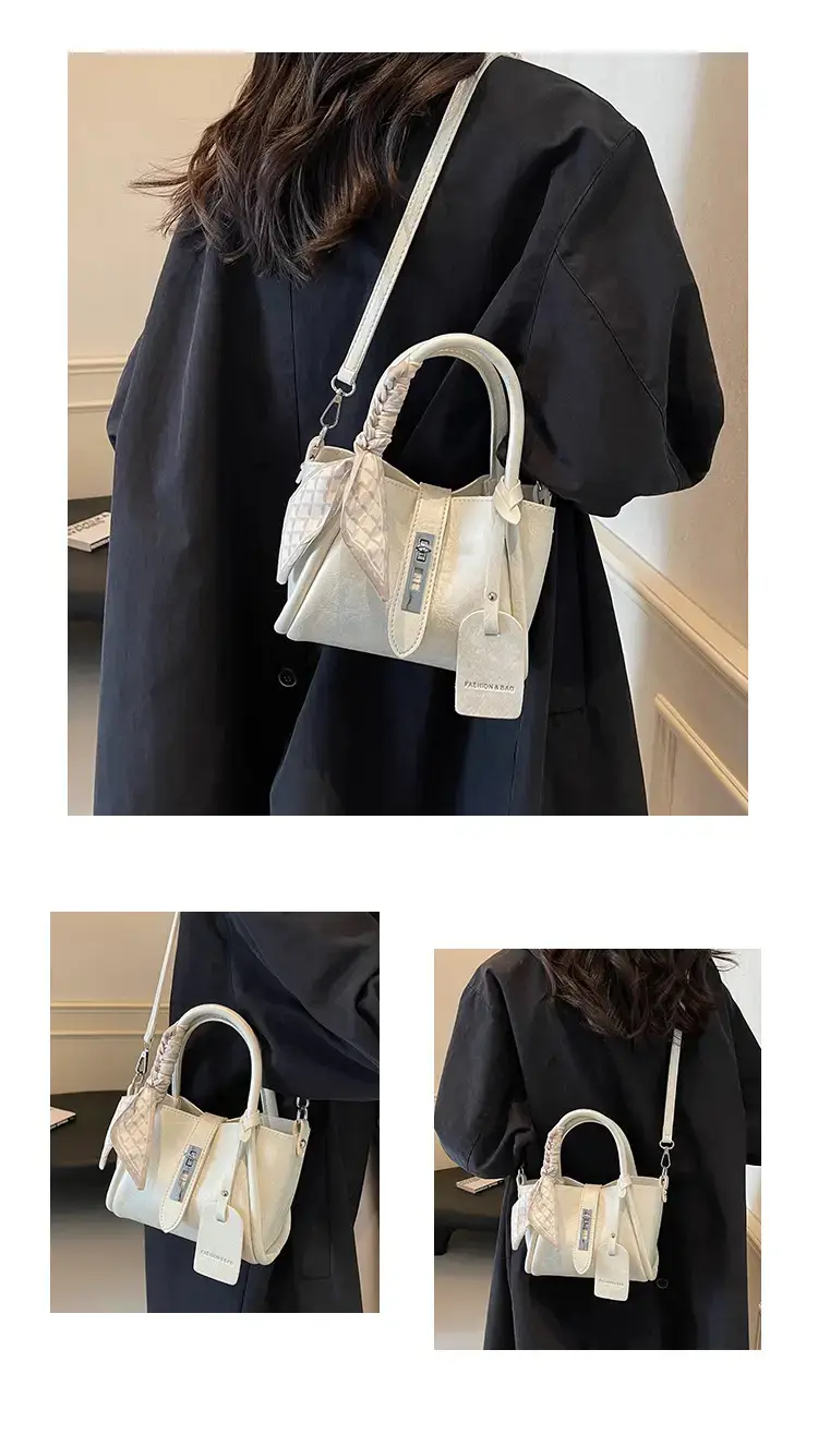 Black Korean Style Shoulder Bag with Bow Accessory — feature 10