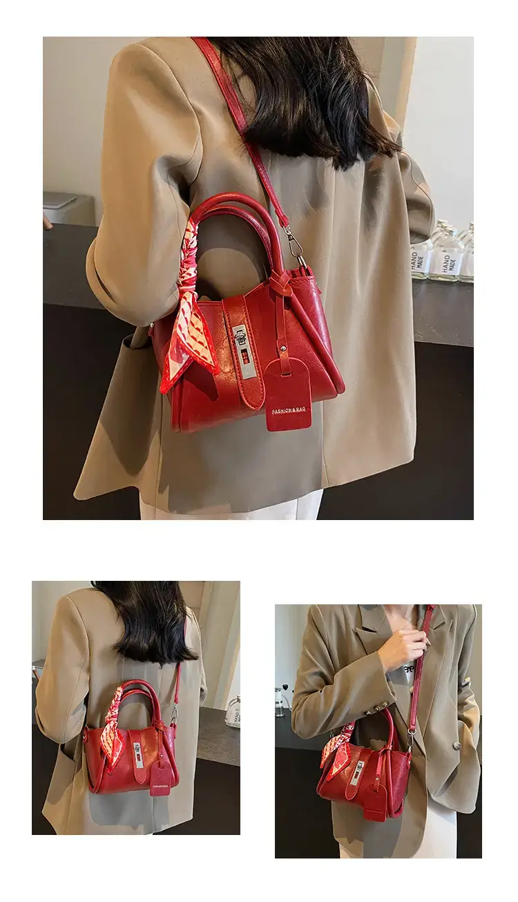 Black Korean Style Shoulder Bag with Bow Accessory — feature 14