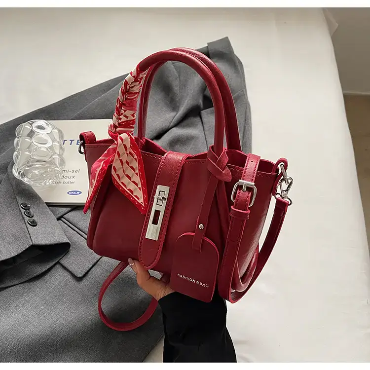Black Korean Style Shoulder Bag with Bow Accessory — feature 21