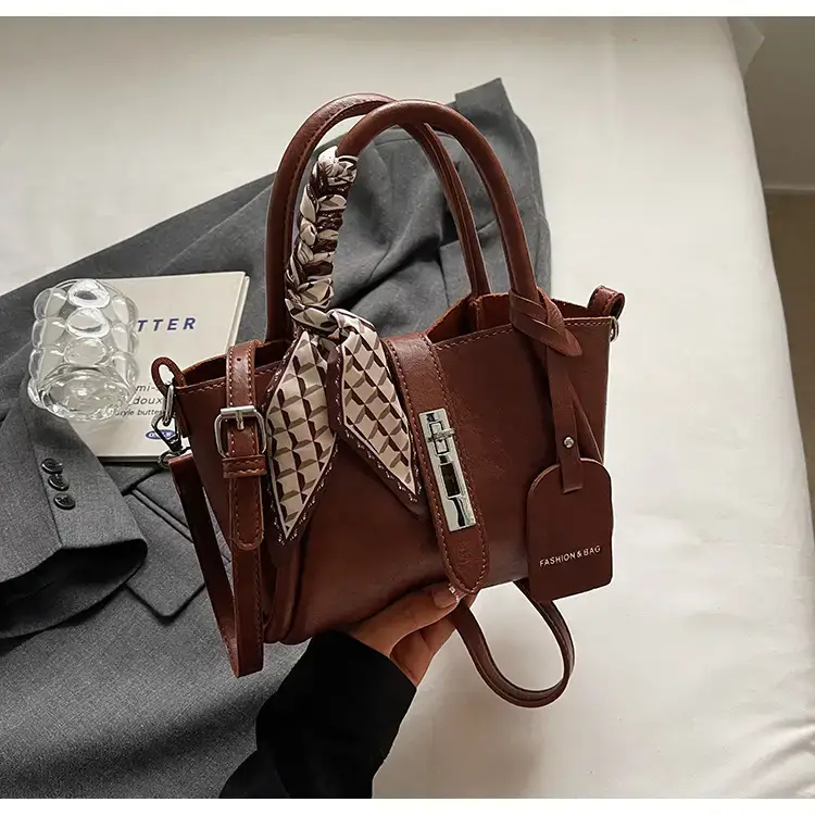 Black Korean Style Shoulder Bag with Bow Accessory — feature 26