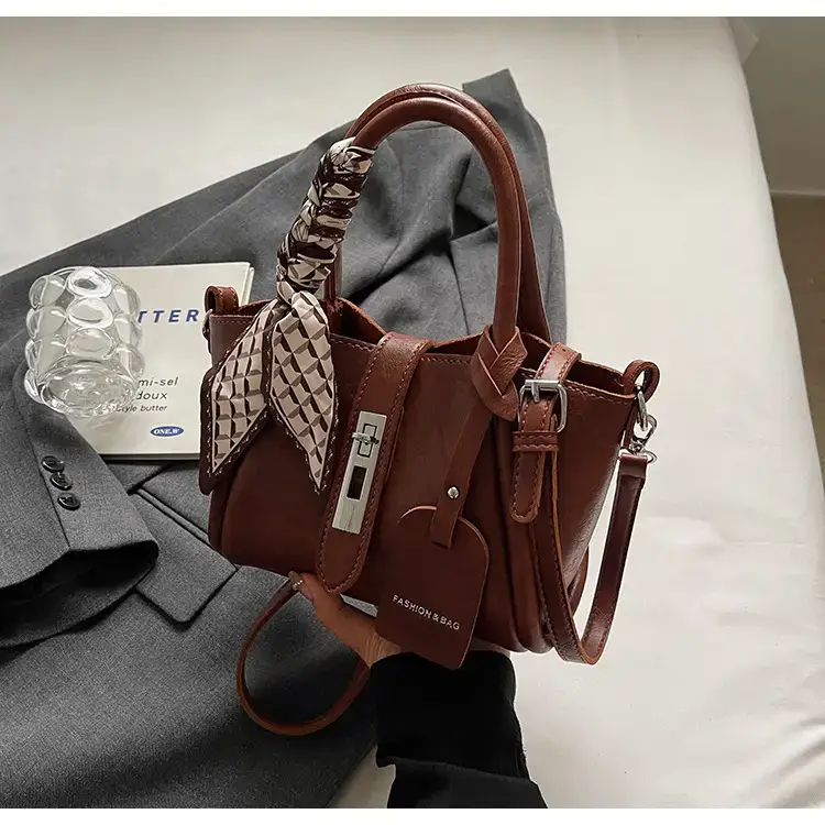 Black Korean Style Shoulder Bag with Bow Accessory — feature 27