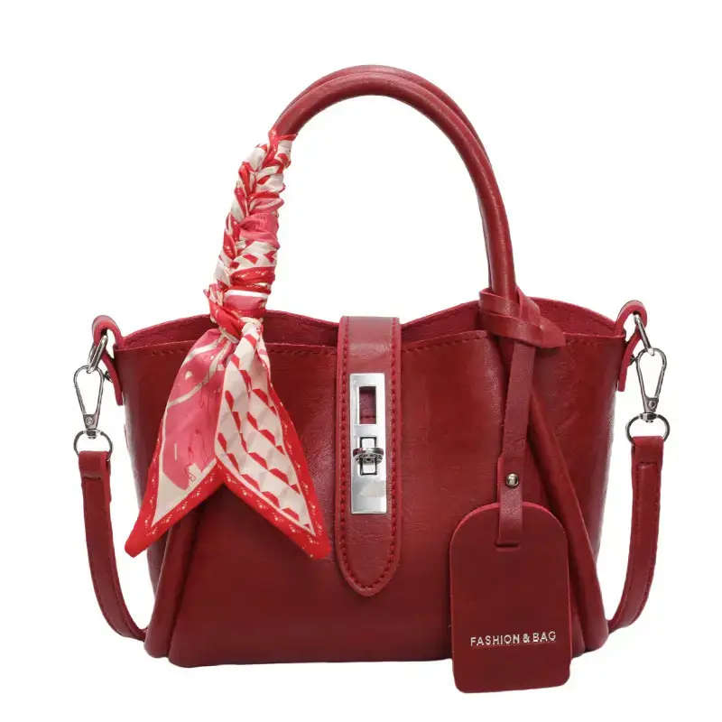 Black Korean Style Shoulder Bag with Bow Accessory - Image 4