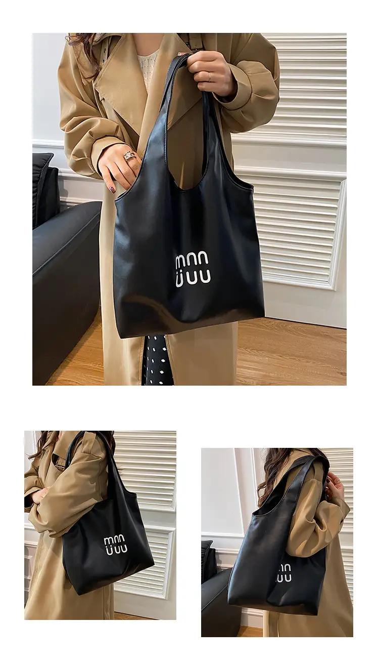 Black Leather Tote Bag for College Students 2026 — feature 5