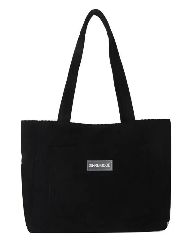 Women's Grey Corduroy Tote Bag Large Capacity 2024 - Image 10