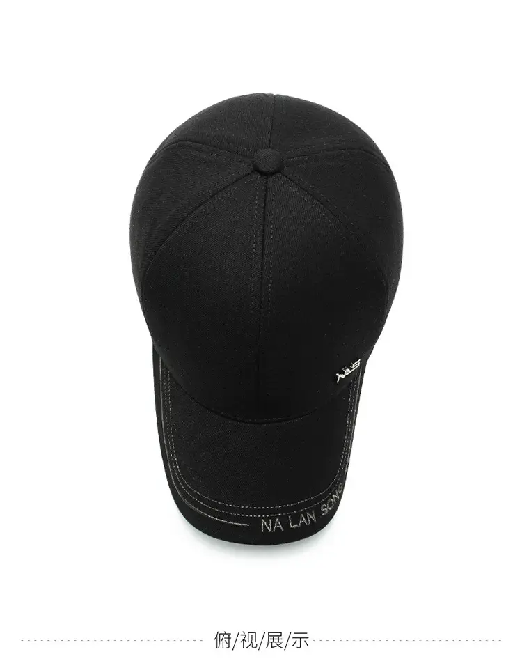 Men Woolen Duck Cap Winter Ear Protection Black — feature 11