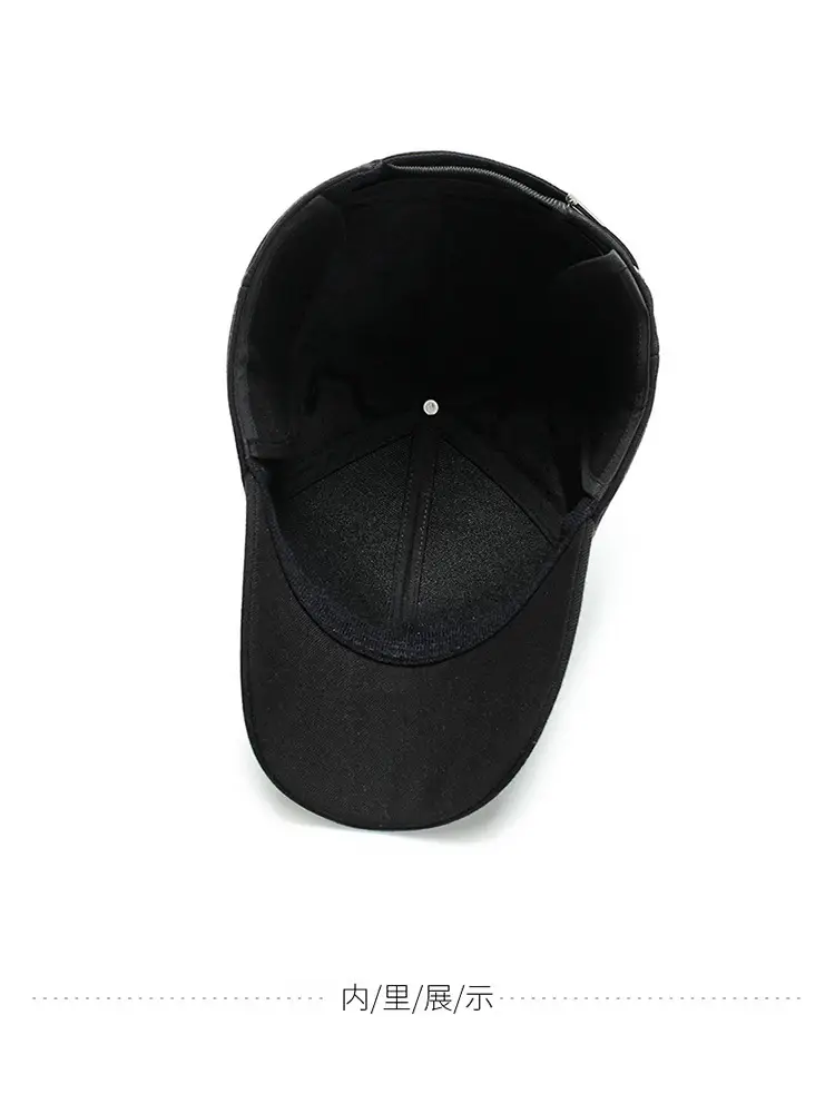 Men Woolen Duck Cap Winter Ear Protection Black — feature 12