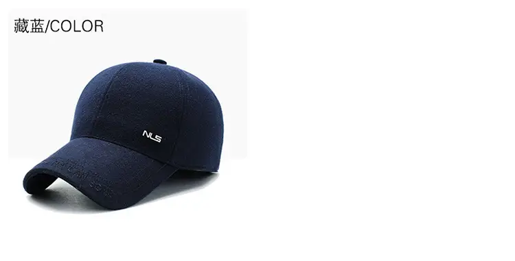 Men Woolen Duck Cap Winter Ear Protection Black — feature 5