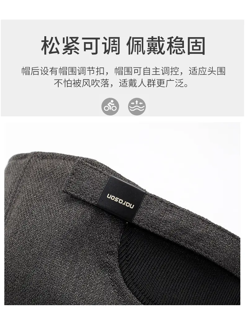 Men Black Cotton Baseball Cap Winter Warm Ear Protection — feature 4