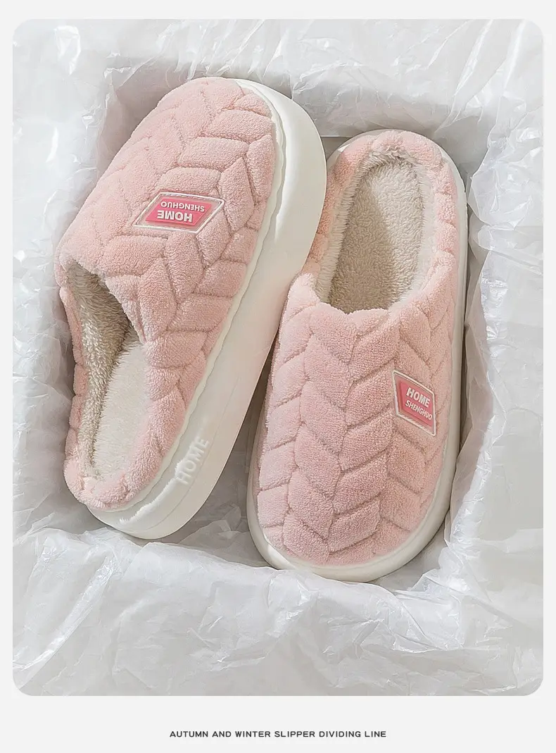 Women Cotton Fur Slippers Warm Indoor Winter — feature 11