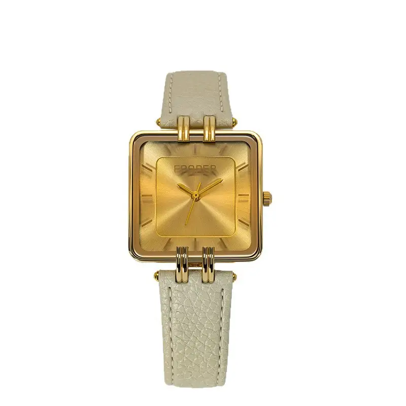 Elegant Black Square Watch for Women Waterproof Quartz