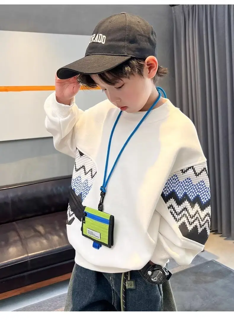Autumn Boys Sweatshirt Black White Pattern 2025 — feature 21