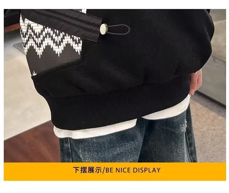 Autumn Boys Sweatshirt Black White Pattern 2025 — feature 5