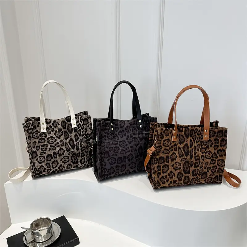 2024 Leopard Print Western Shoulder Bag Large Capacity - Image 7