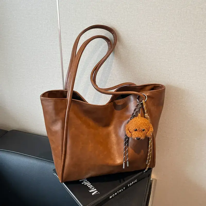 High-end Maillard Shoulder Bag Women Large Capacity Vintage Style - Image 7