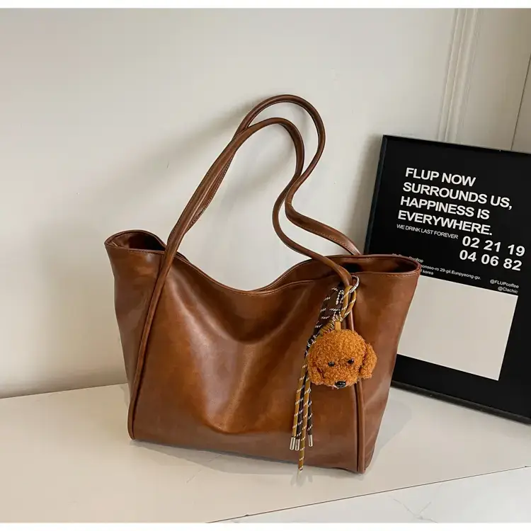 High-end Maillard Shoulder Bag Women Large Capacity Vintage Style — feature 25