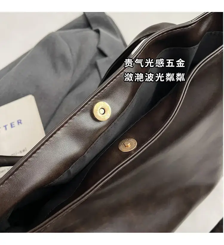 High-end Maillard Shoulder Bag Women Large Capacity Vintage Style — feature 3