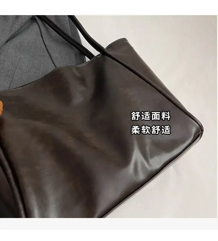 High-end Maillard Shoulder Bag Women Large Capacity Vintage Style — feature 5