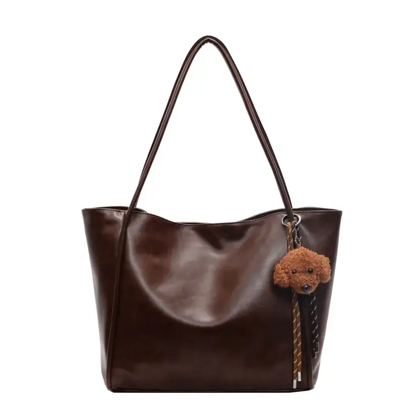 High-end Maillard Shoulder Bag Women Large Capacity Vintage Style - Image 3