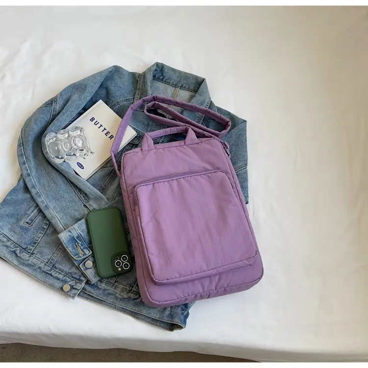 Pink Nylon Shoulder Bag for Women Large Capacity Commuter — feature 27