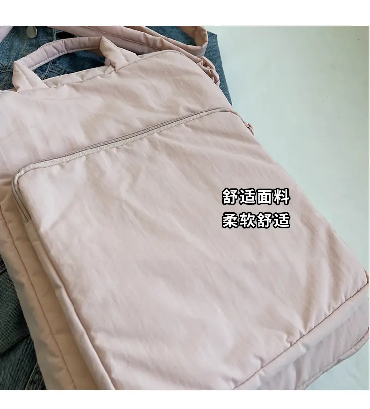 Pink Nylon Shoulder Bag for Women Large Capacity Commuter — feature 6