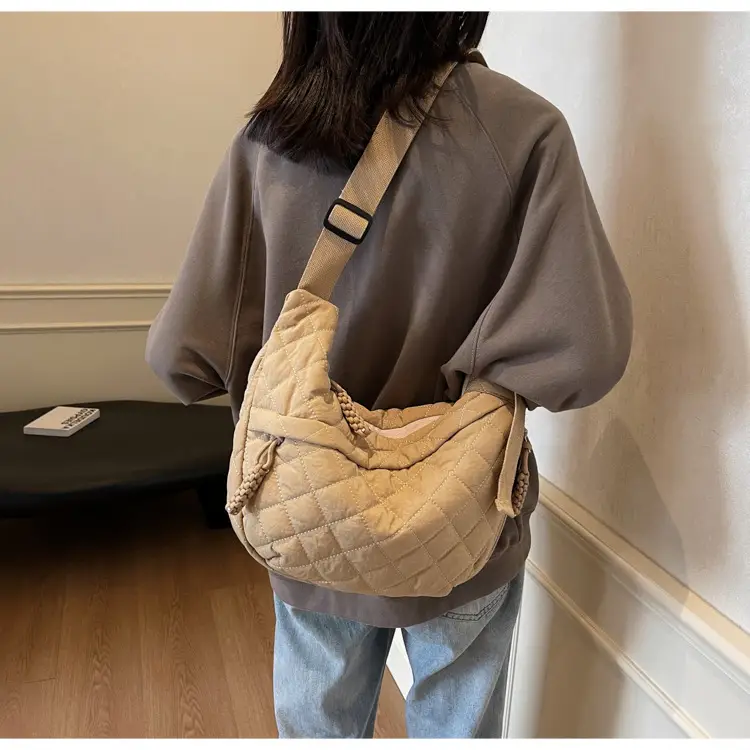 Large Capacity One-Shoulder Quilted Cotton Bag for Women — feature 51