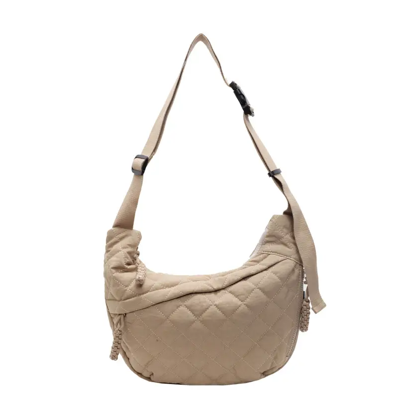 Large Capacity One-Shoulder Quilted Cotton Bag for Women
