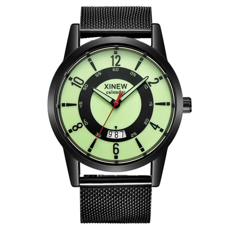 Men Xinew Stainless Steel Date Quartz Watch — feature 10
