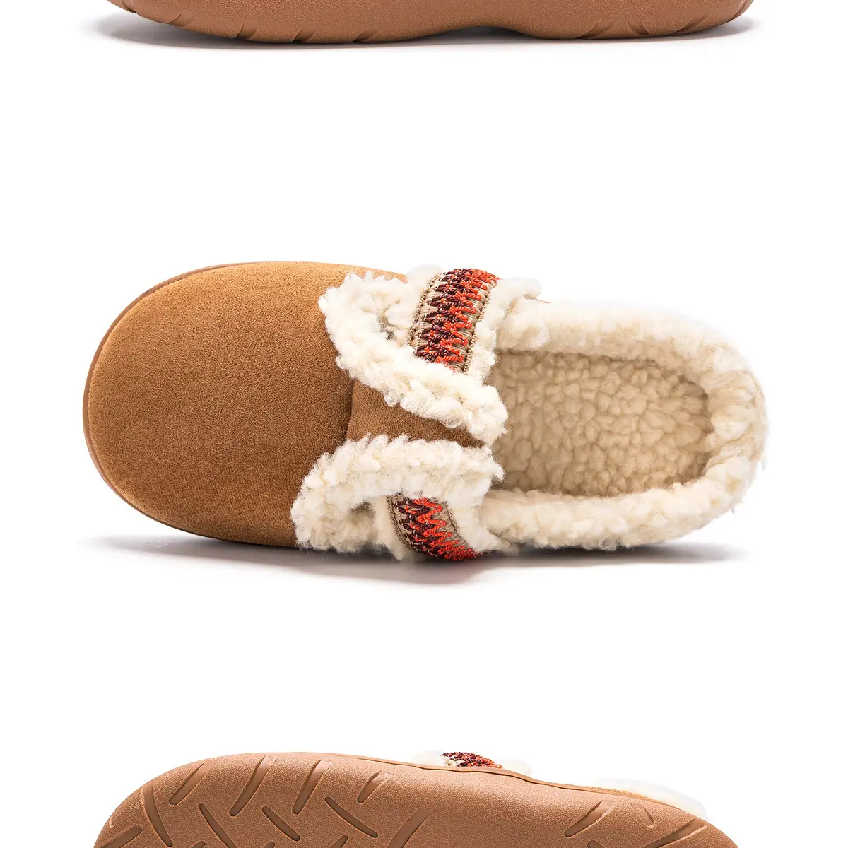 Women's Winter Woolen Slippers Brown 2024 — feature 20