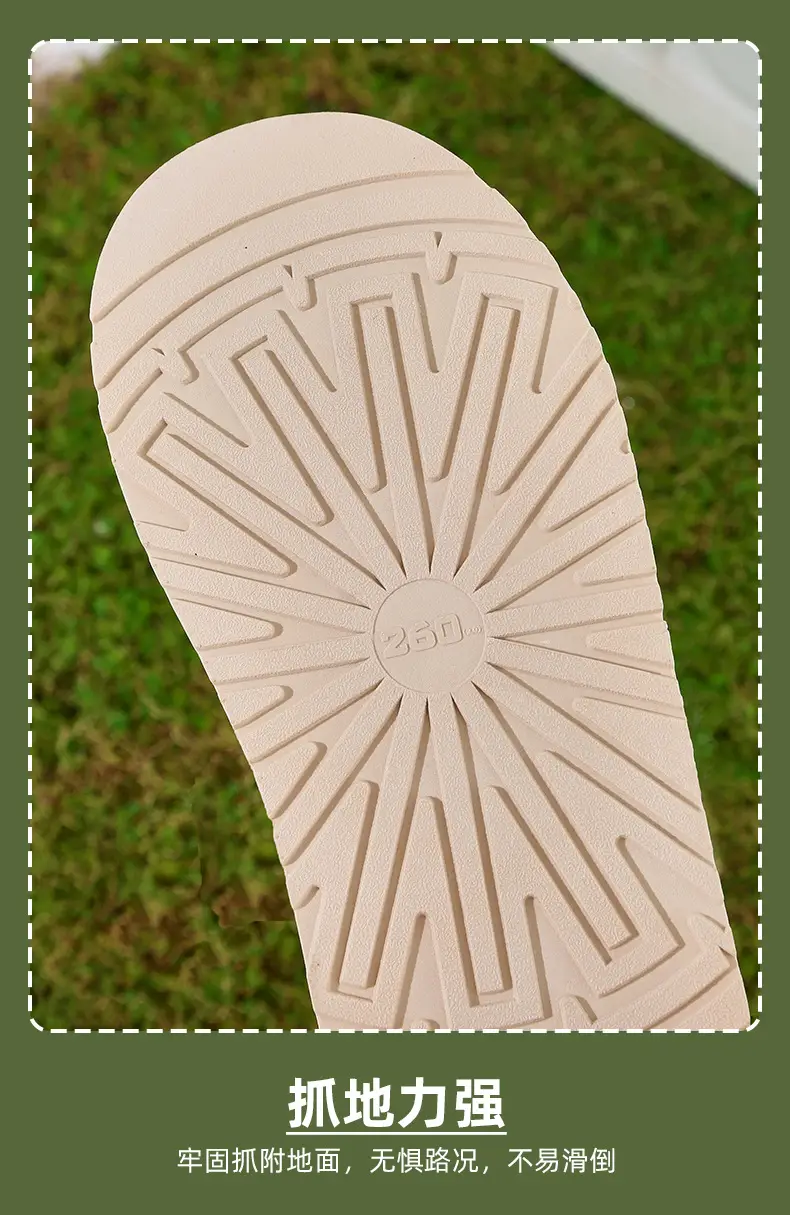 Women's Warm Winter Cotton Slippers Black Large Opening — feature 9