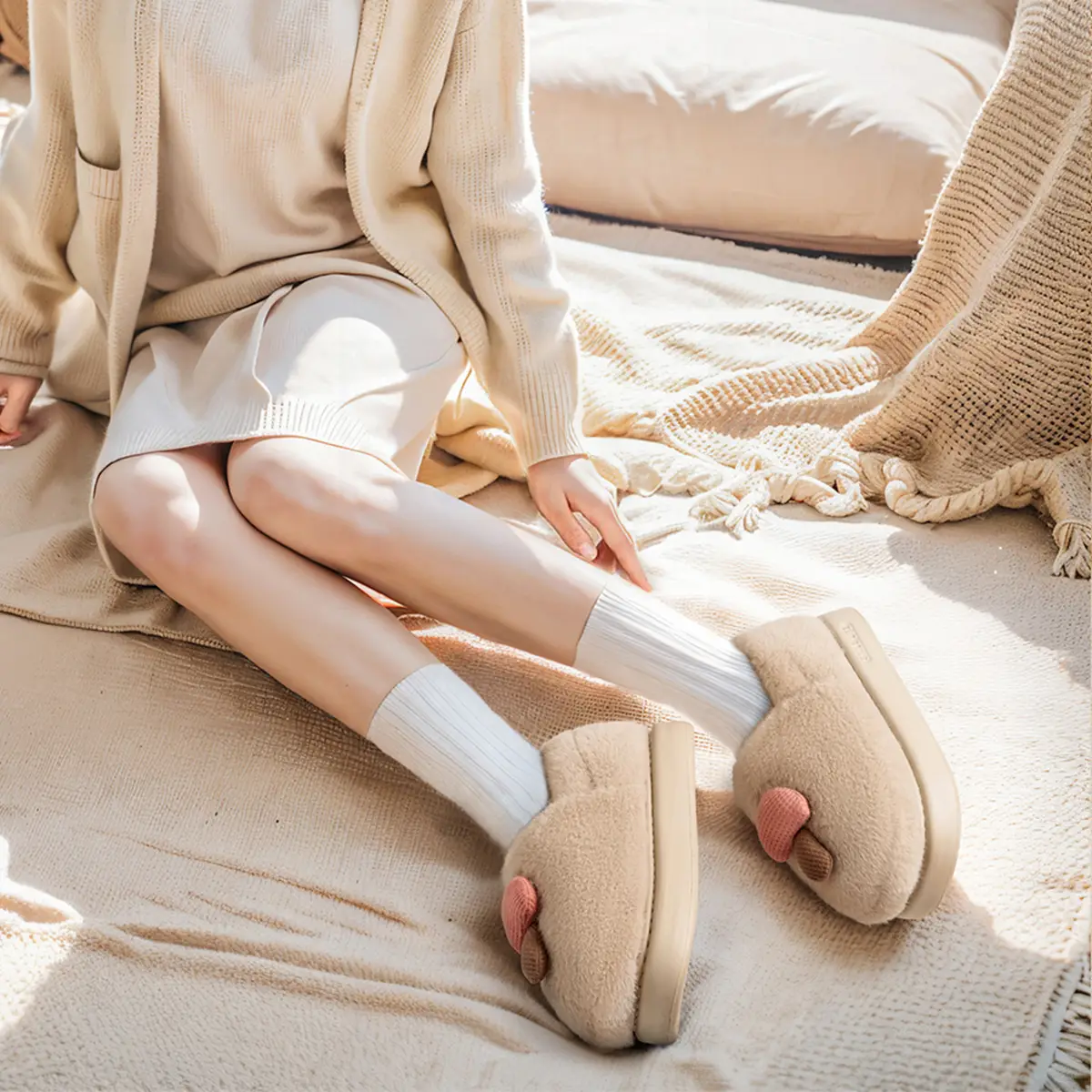 Women Cotton Slippers Autumn Winter 2025 - Image 6