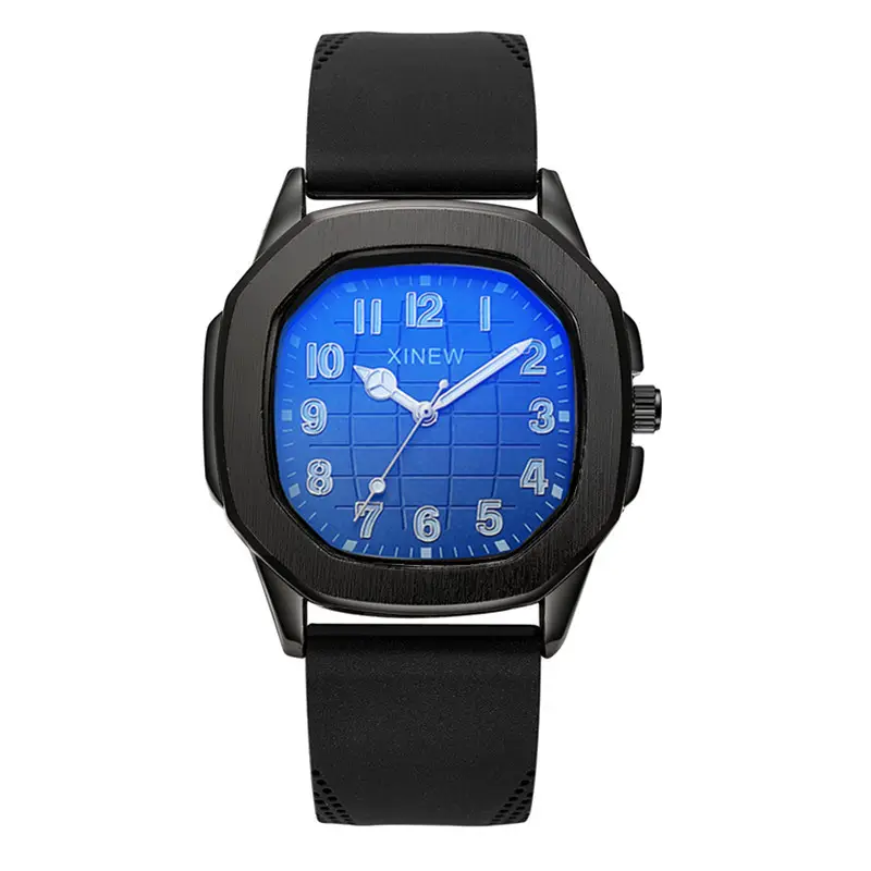 Men Xinew Black Silicone Quartz Watch - Image 3