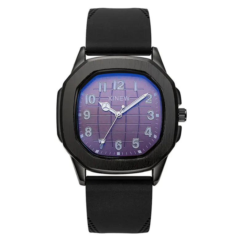 Men Xinew Black Silicone Quartz Watch - Image 4
