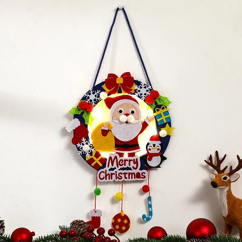 Christmas Wall Decor Kids Handmade Garland Pendant Set - Image 2