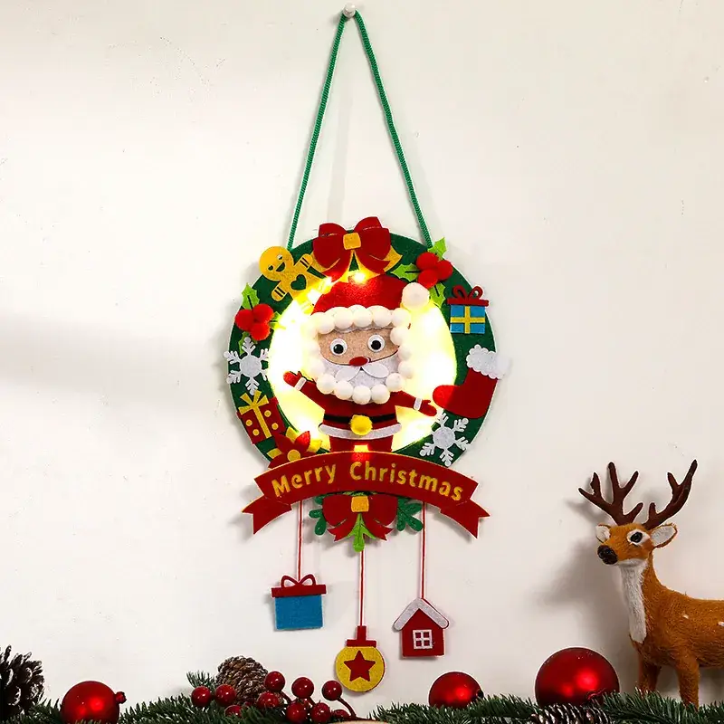 Christmas Wall Decor Kids Handmade Garland Pendant Set - Image 3