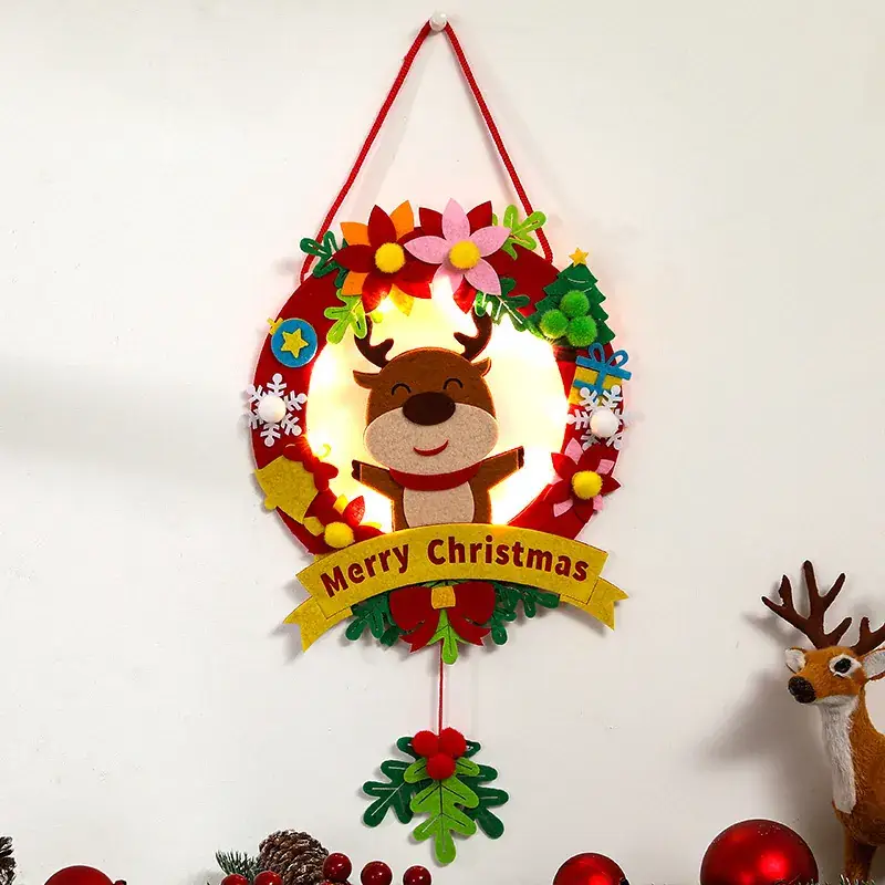 Christmas Wall Decor Kids Handmade Garland Pendant Set - Image 4