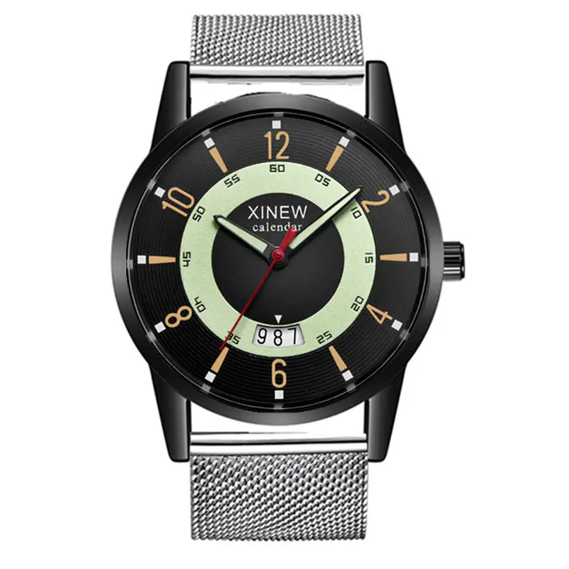 Men's Stainless Steel Watch with Calendar & Quartz Movement - Image 6
