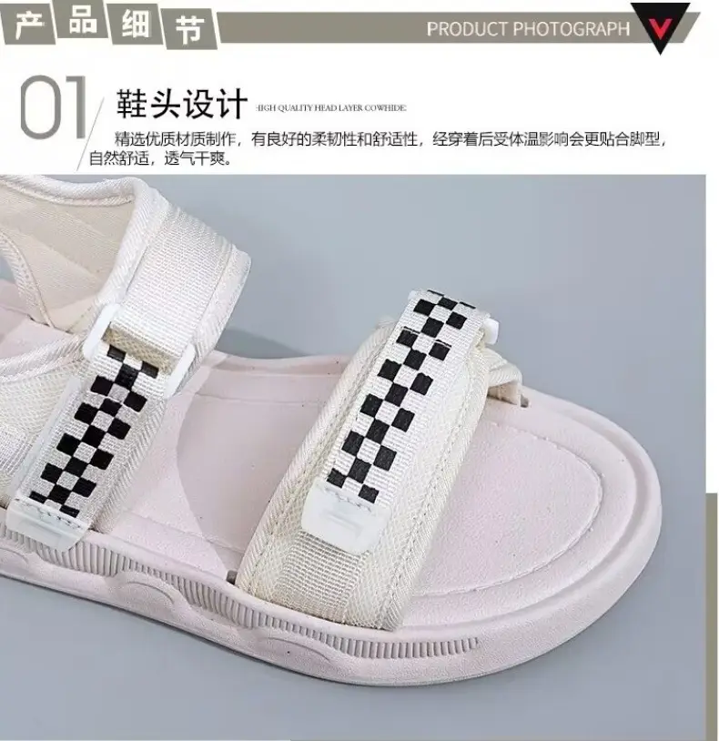 2024 Cross-border Summer New Soft Bottom Sandals and Slippers for Female Students Casual All-match Thick Bottom Beach in stock — feature 1