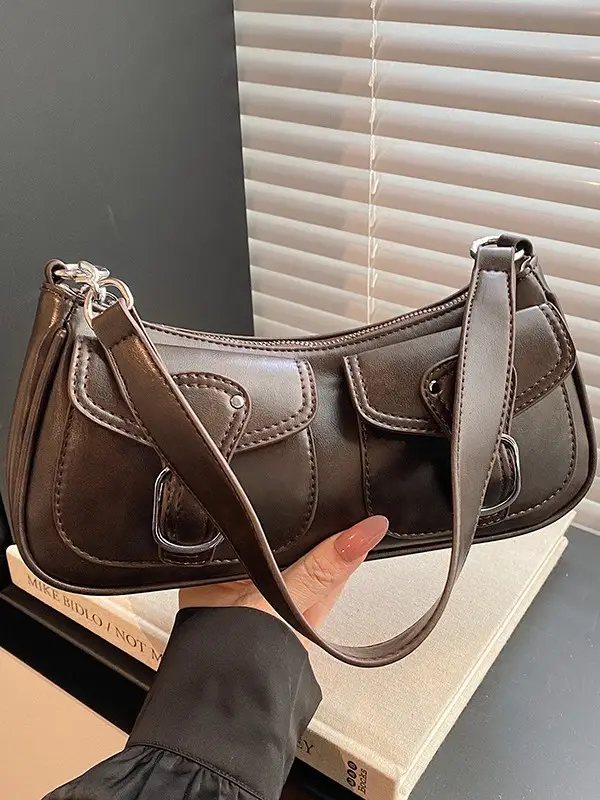 Trendy Crossbody Bag Women Brown 2023 New Autumn Winter - Image 4