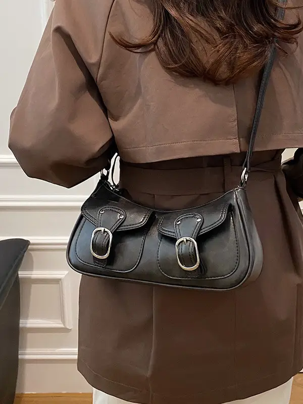 Trendy Crossbody Bag Women Brown 2023 New Autumn Winter - Image 5