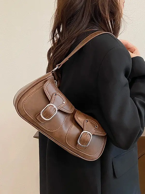 Trendy Crossbody Bag Women Brown 2023 New Autumn Winter - Image 7