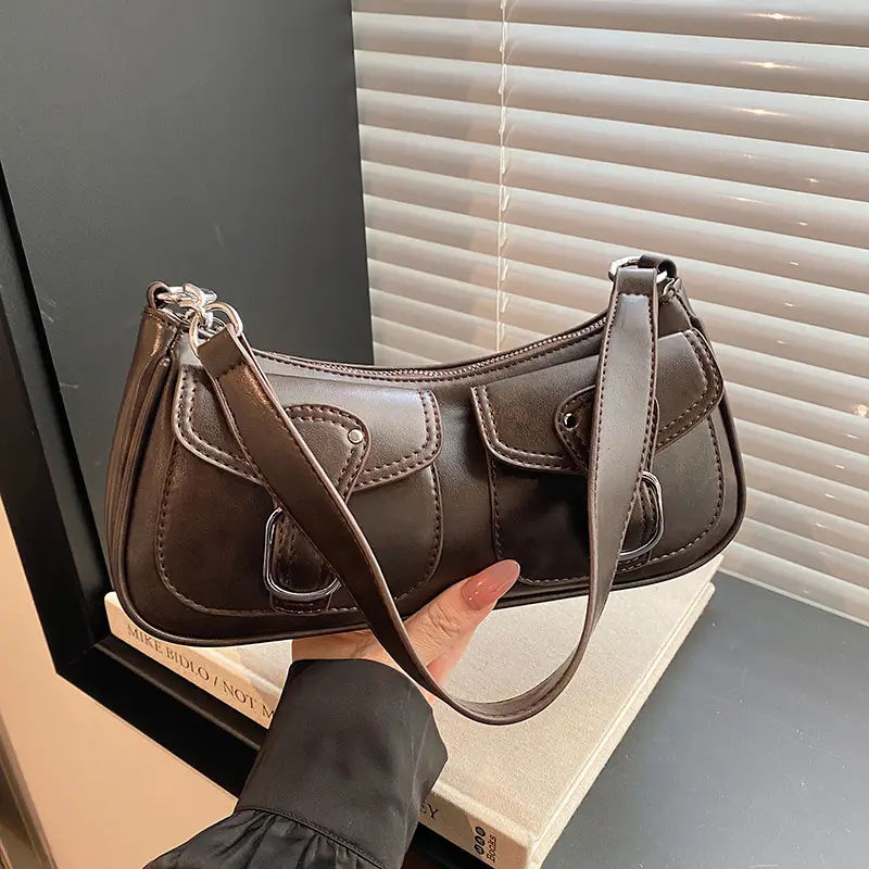 Trendy Crossbody Bag Women Brown 2023 New Autumn Winter - Image 2