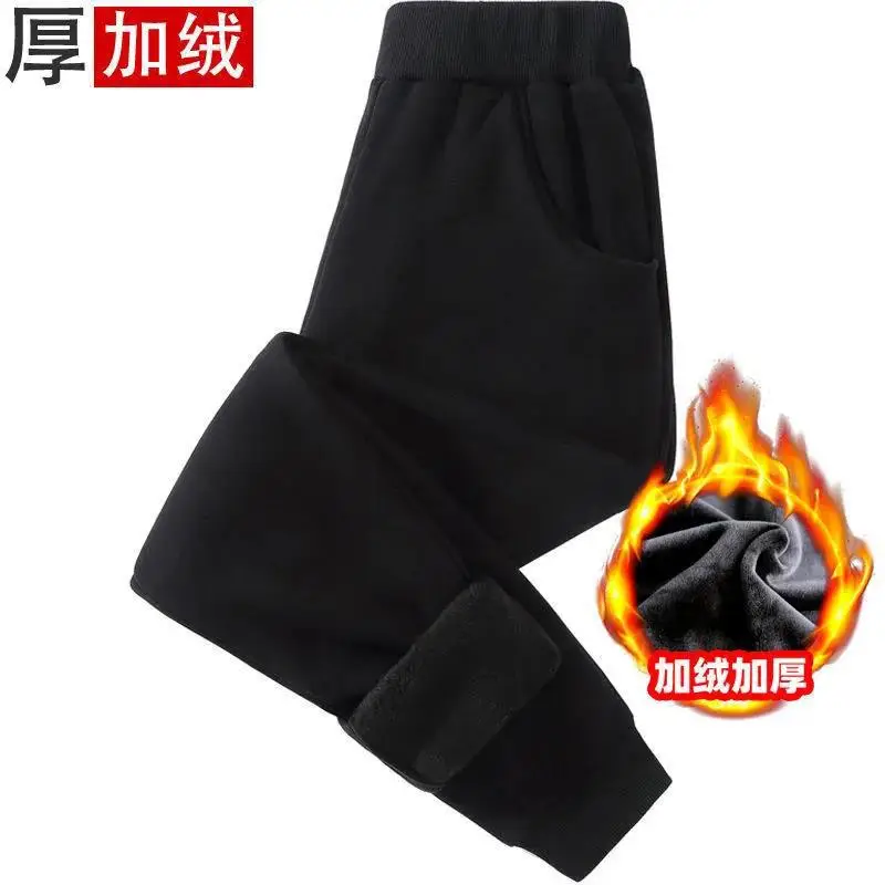 Children's Fleece-Lined Warm Sports Pants for Autumn and Winter, Versatile Casual Pants for Kids, Trendy Style for Young Children — feature 22