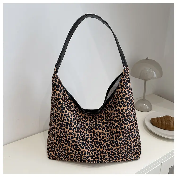European Leopard Print Shoulder Bag Large Capacity