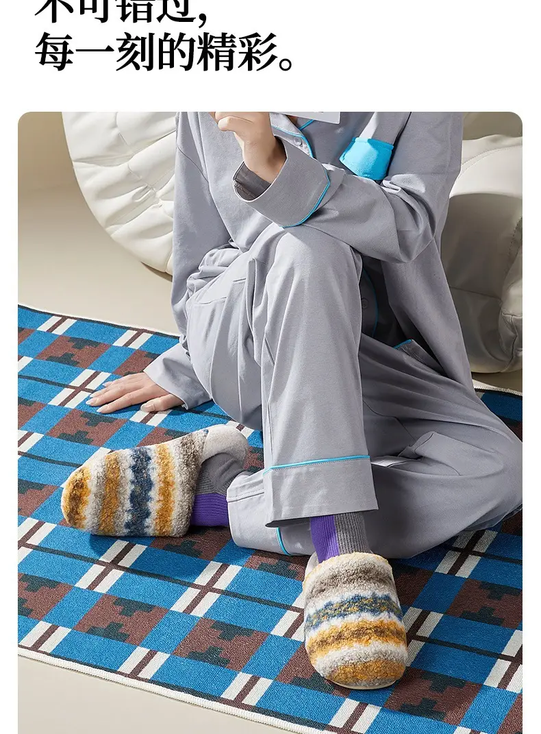 Cotton Slippers for Autumn and Winter, Korean Style Home Cotton Shoes, Non-Slip Plush Slippers, Warm New Models for Men and Women, Thick-Soled, Non-Slip, Silent — feature 14